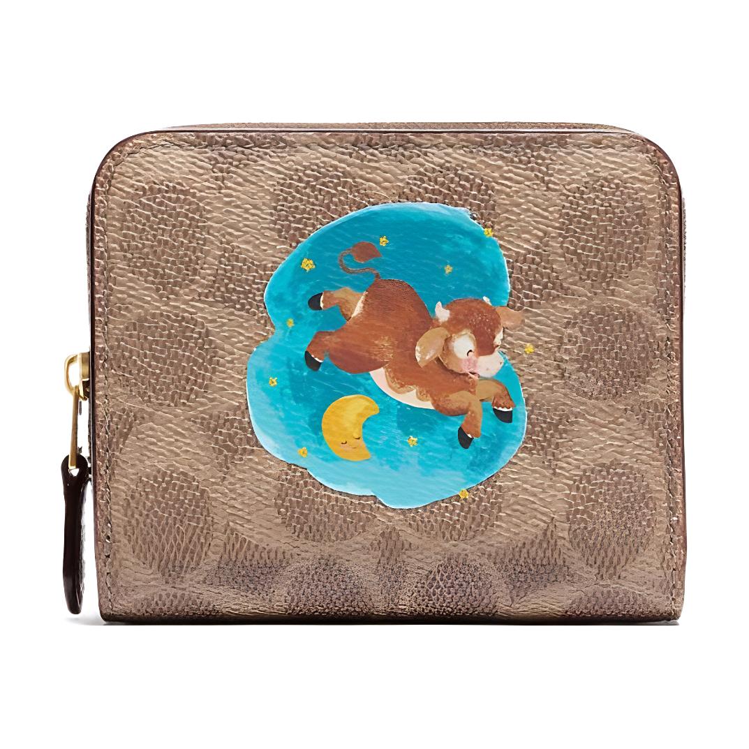 

Женский бумажник из искусственной кожи COACH коричневый