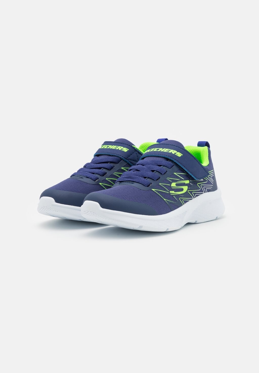 Кроссовки низкие MICROSPEC Skechers, цвет navy/lime/silver — фото 2
