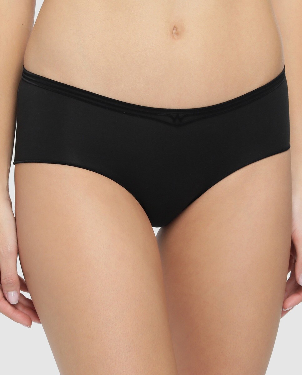

Однотонные хлопковые трусики-хипстеры Wolford Wolford, черный