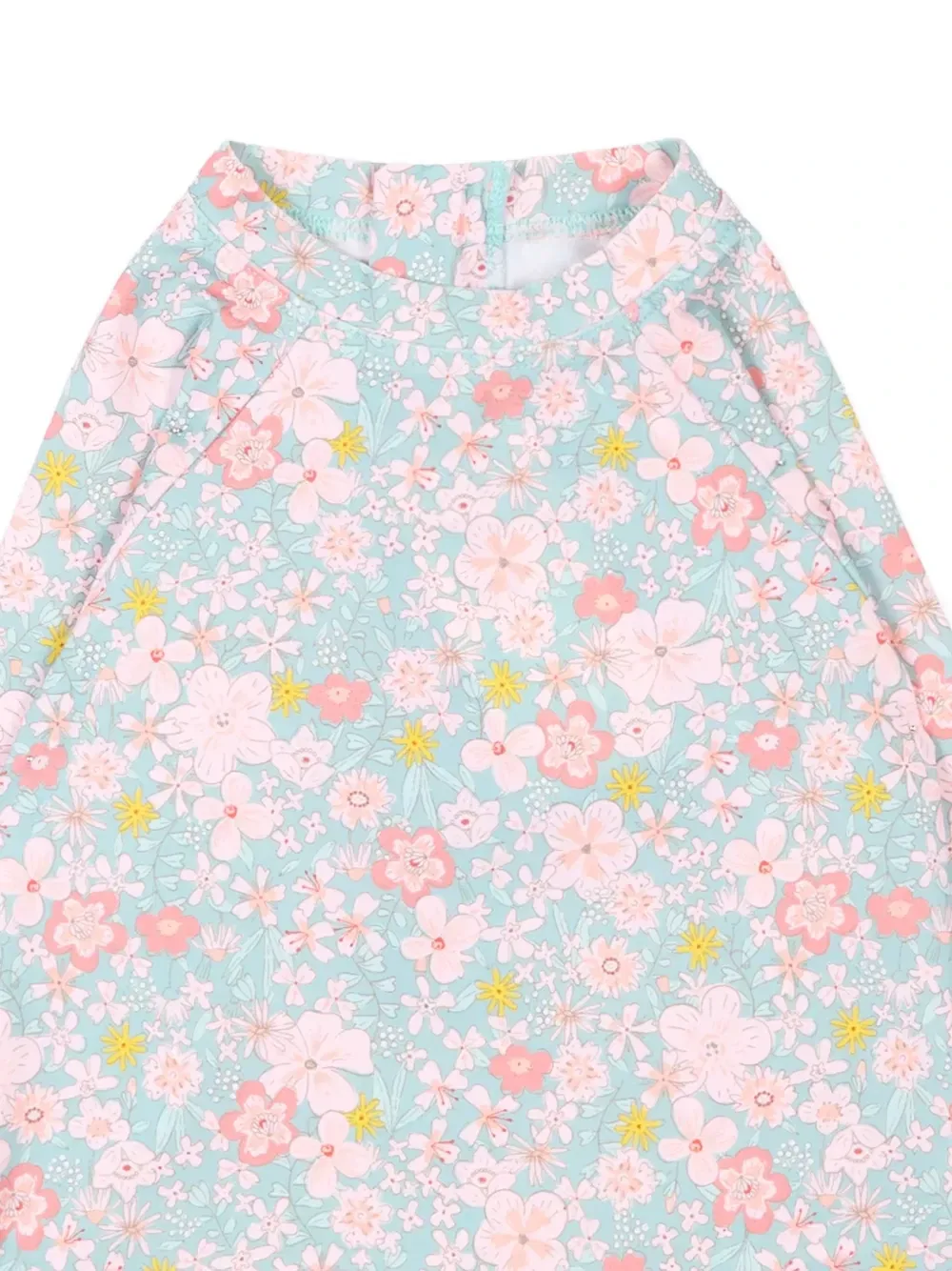 Топ с длинными рукавами с цветочным узором Petit Bateau, синий — фото 3