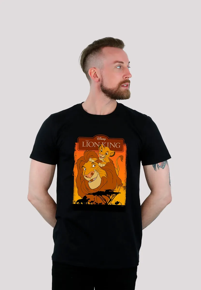 

F4NT4STIC Футболка "Disney King Lion Simba and Mufasa", принт, черный