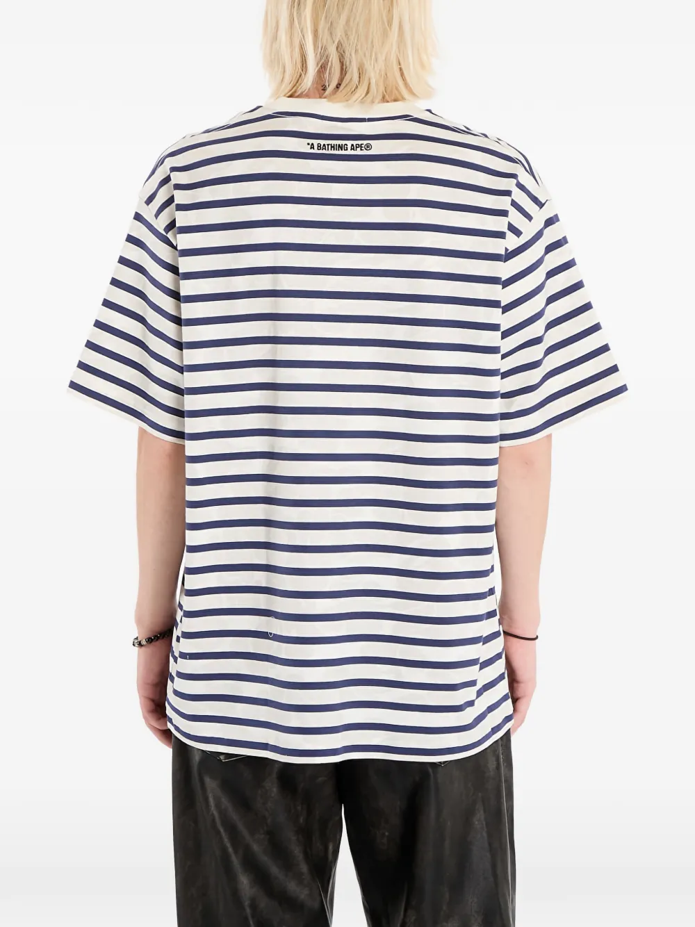 Футболка с однотонными камуфляжными полосами A Bathing Ape, белый — фото 3