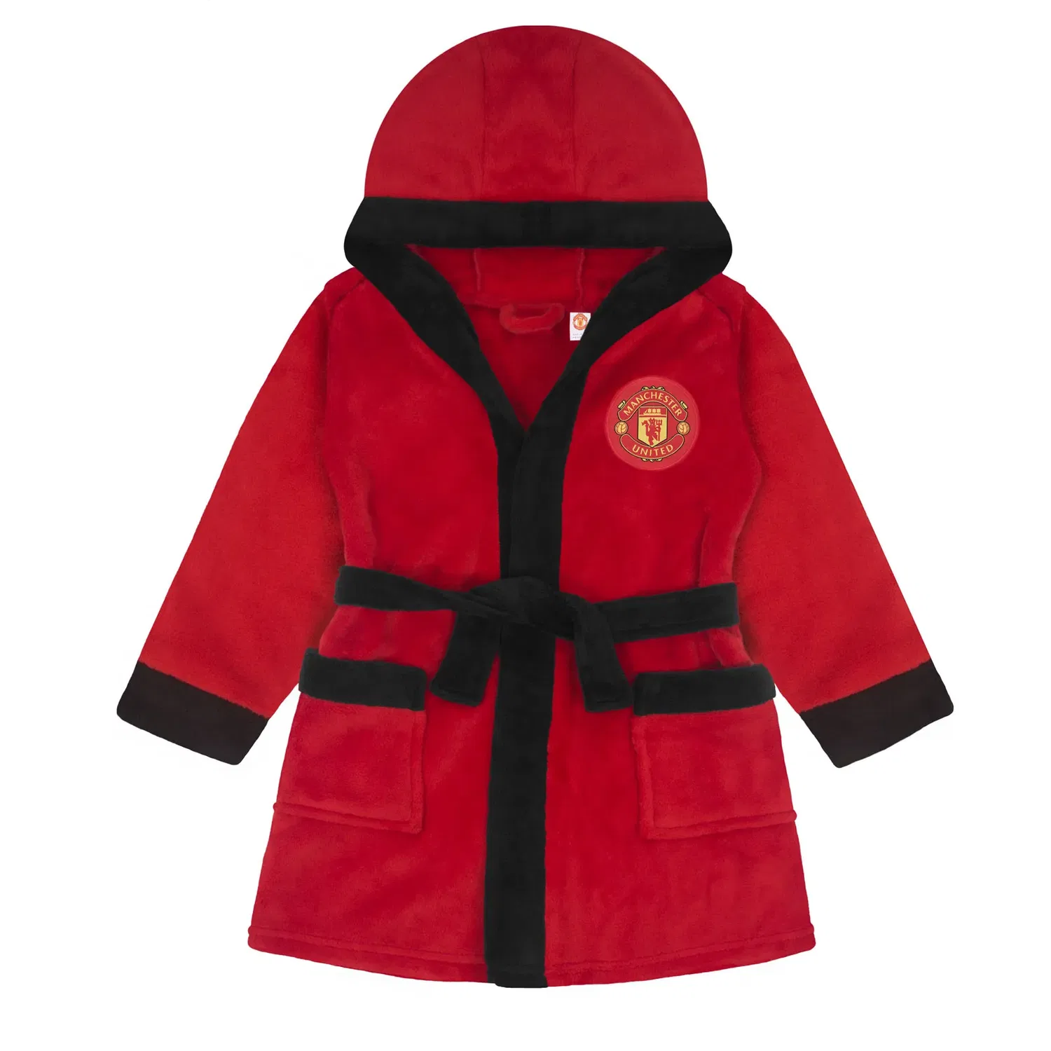 Детский халат с капюшоном Manchester United FC, красный