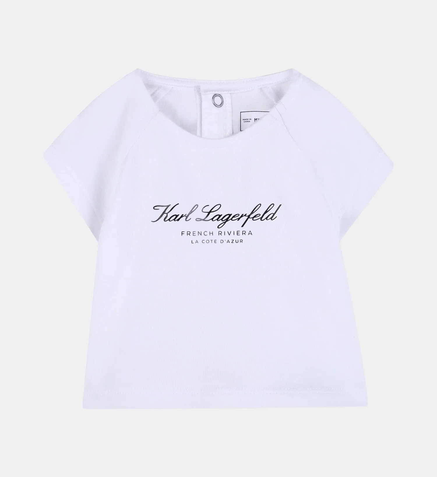 Комплект: футболка и юбка KARL LAGERFELD KIDS, белый — фото 3