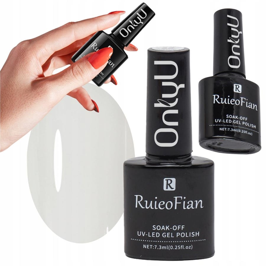 

CLEAN WHITE HYBRID NAIL POLISH WITH GLOSSY MILK UV POLISH/L094 OnlyU