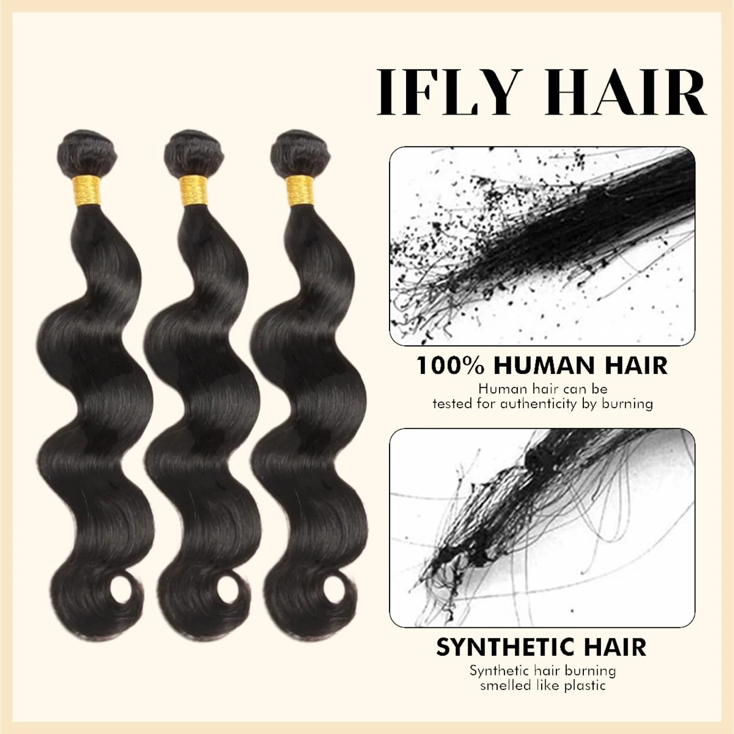 Натуральные волнистые волосы для наращивания 210 г Ifly, Natural Black — фото 4