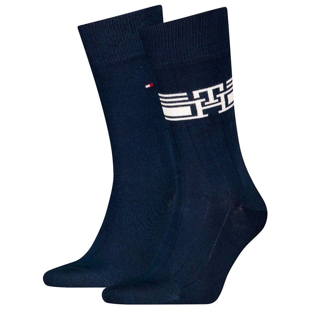 

Носки 2 шт Tommy Hilfiger Monogram Stripe, синий
