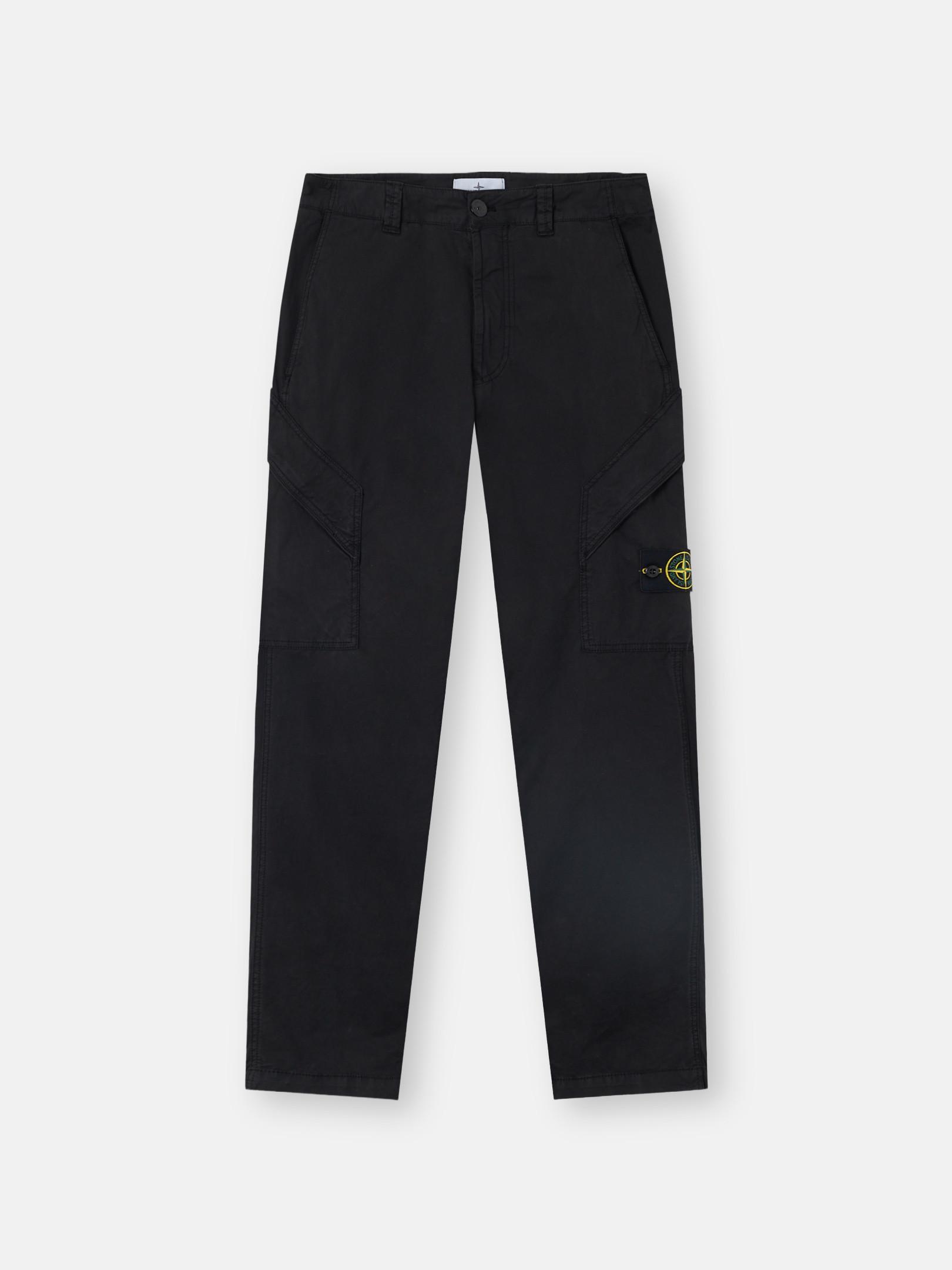 

Брюки-карго прямого кроя с наклонными карманами на молнии Stone Island 3100003 SUPIMA COTTON TWILL STRETCH-TC, черный