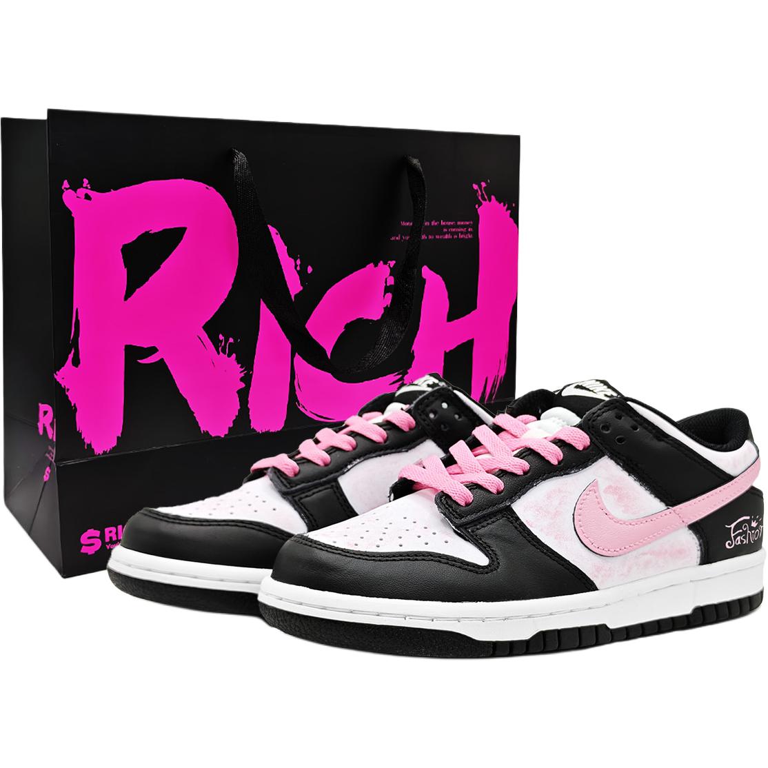 

Nike Dunk Pink Ice Cream нескользящие устойчивые к истиранию низкие детские скейтбординг кроссовки black для подростков