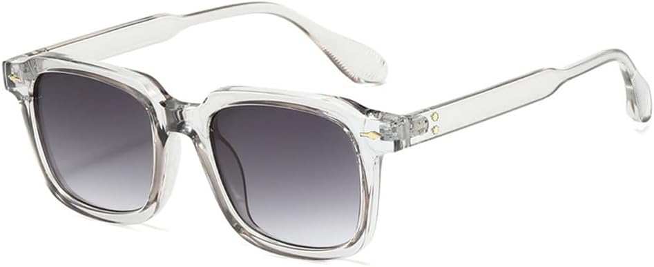 

Мужские солнцезащитные очки в стиле ретро с заклепками, модные желто-синие оттенки, защита от ультрафиолета UV400; женские солнцезащитные очки с градиентным переходом цвета TKKTLLT, Grey Grey Gradient