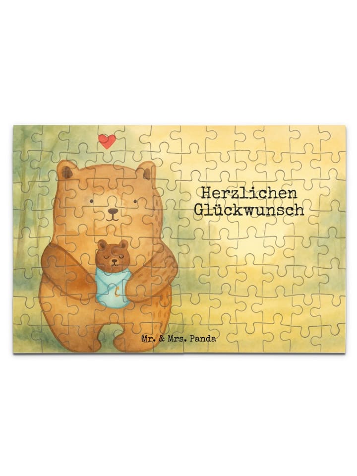 

Mr. & Mrs. Panda Дизайн плюшевого медвежонка-пазла с надписью (белый цвет)