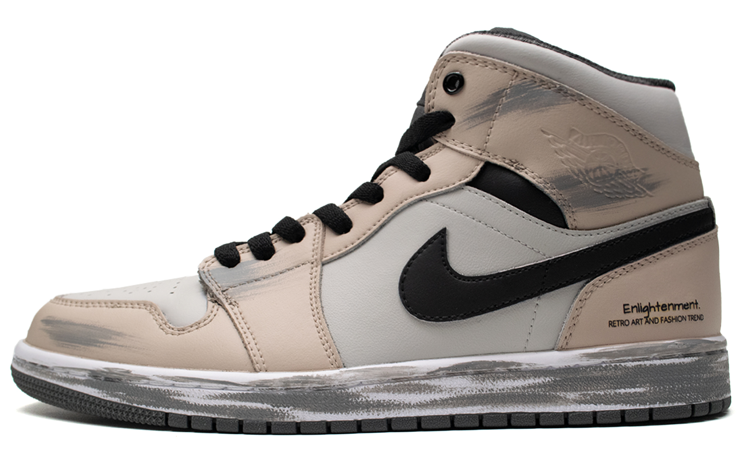 

Jordan Баскетбольные кроссовки Air 1 Mid Top Vintage, мужские, черные, белые, коричневые