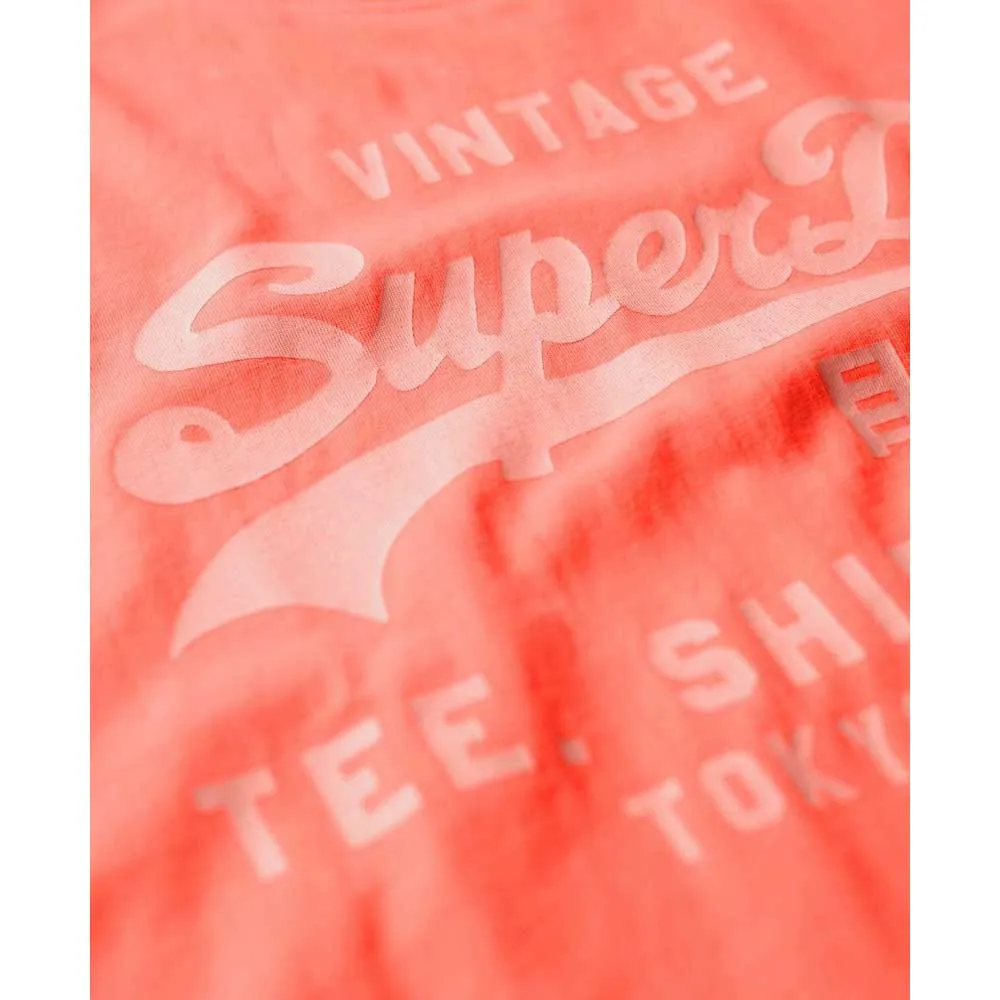 Футболка с коротким рукавом Superdry Vl Neon Relaxed, оранжевый — фото 2