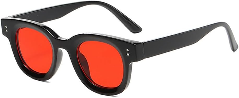 

Модные женские солнцезащитные очки с прозрачными линзами цвета океана, ретро-стиль, с заклепками, мужские панк-очки с леопардовым принтом, солнцезащитные очки UV400 TKKTLLT, Black Red