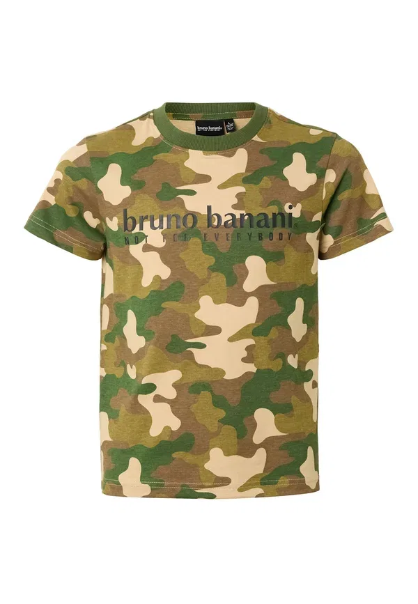 Футболка Bruno Banani Basic logo tee print, камуфляж woodland