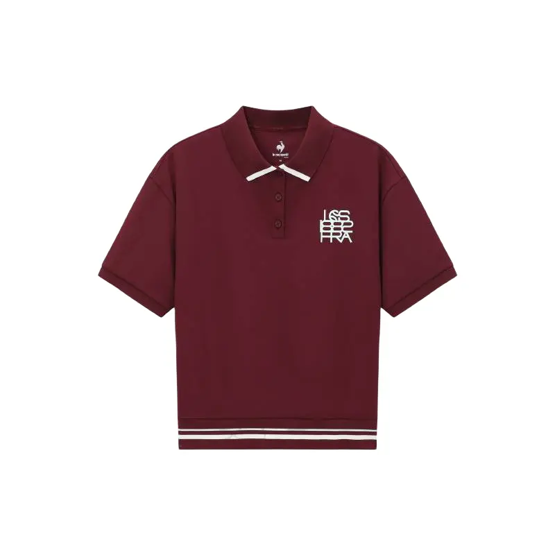 

Женская рубашка поло Le Coq Sportif, wine красный