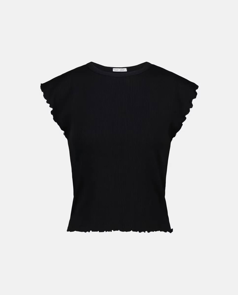 

Женская махровая футболка с коротким рукавом Easy Wear, черный