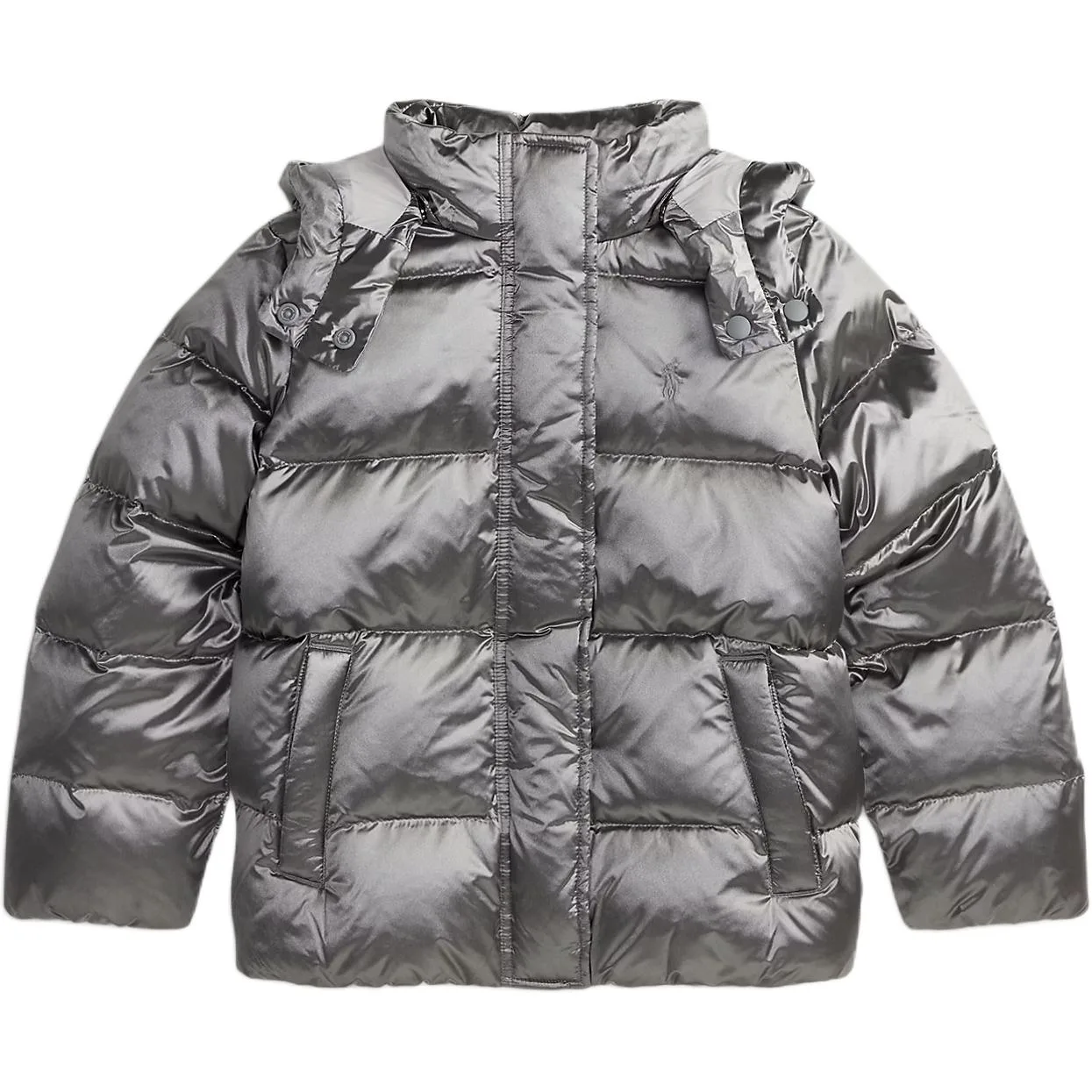Детская пуховая куртка с капюшоном Ralph Lauren, Silver
