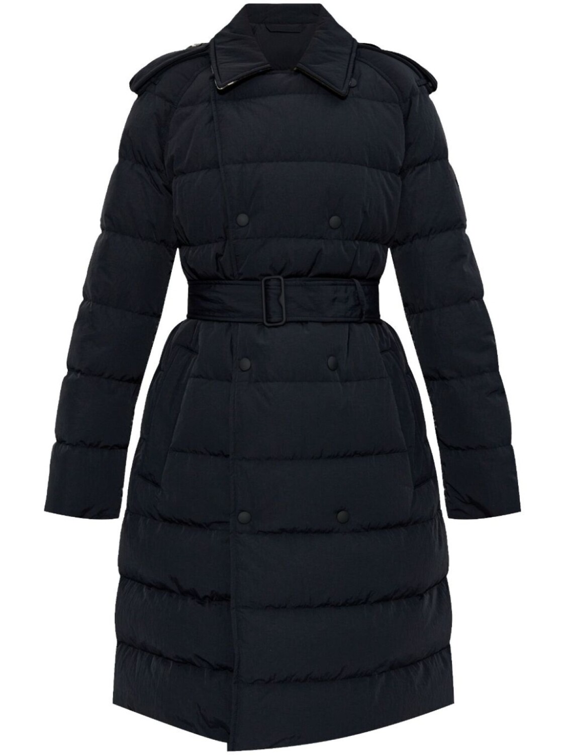 

Burberry пуховик с поясом, синий