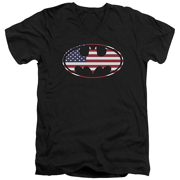 

Футболка с V-образным вырезом Batman american flag oval Licensed Character