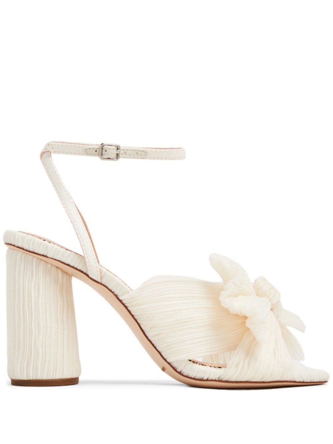 

Loeffler Randall босоножки Camellia 90 с бантом, нейтральный цвет