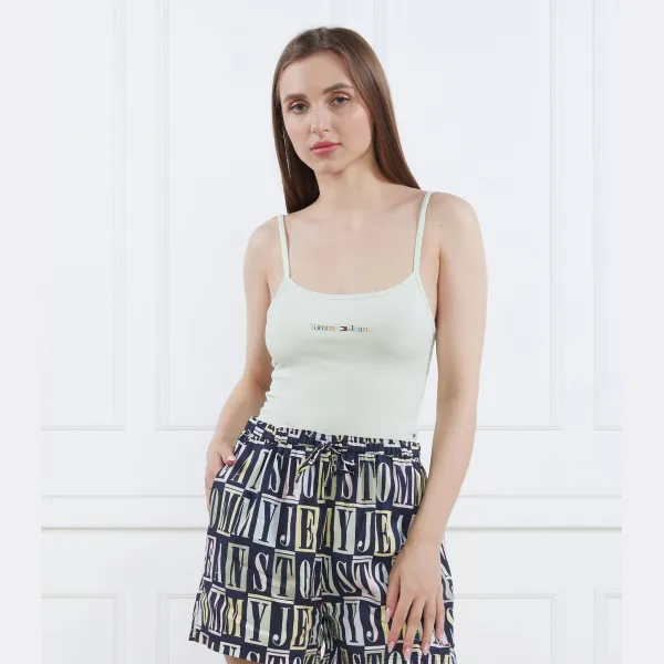 Облегающий топ Tommy Hilfiger, зеленый — фото 2