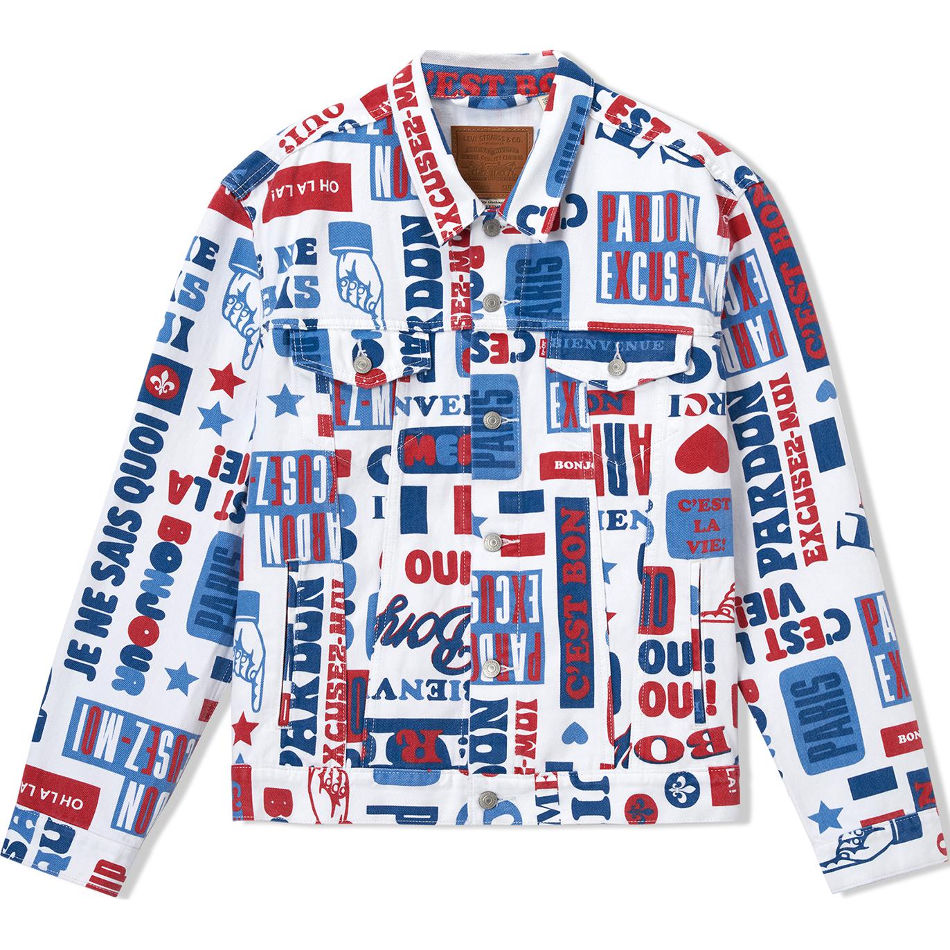 

Levis Лимитированная куртка деним с принтом, Letter Print