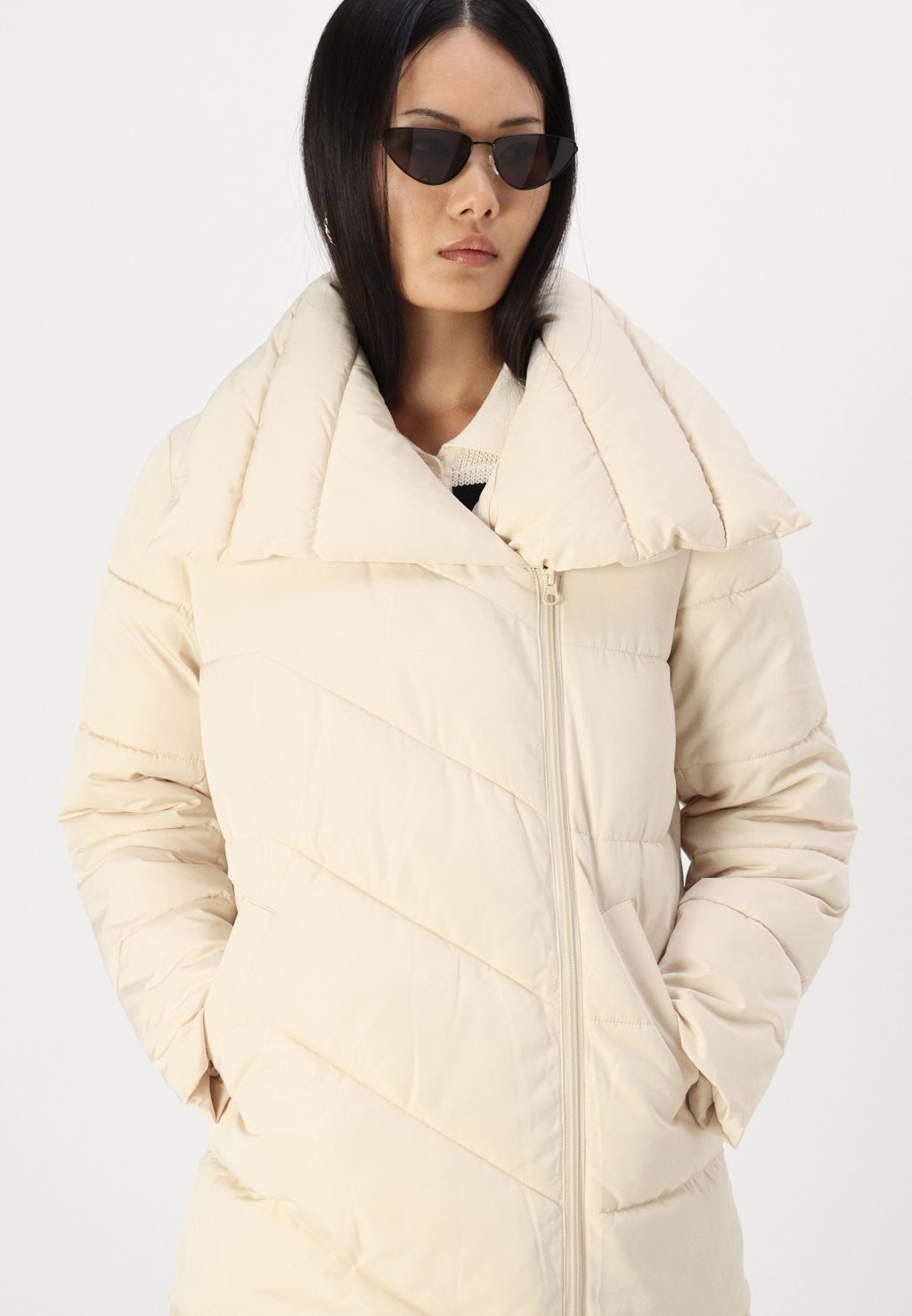 

Классическое пальто YASSELINA LONG PADDED JACKET YAS, молочный, Белый, Классическое пальто YASSELINA LONG PADDED JACKET YAS, молочный