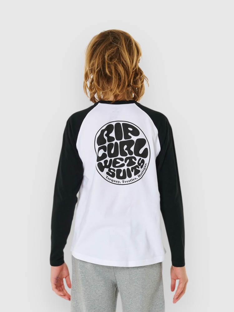 Футболка Rip Curl Wettie Icon Kids T-Shirt, white — фото 2