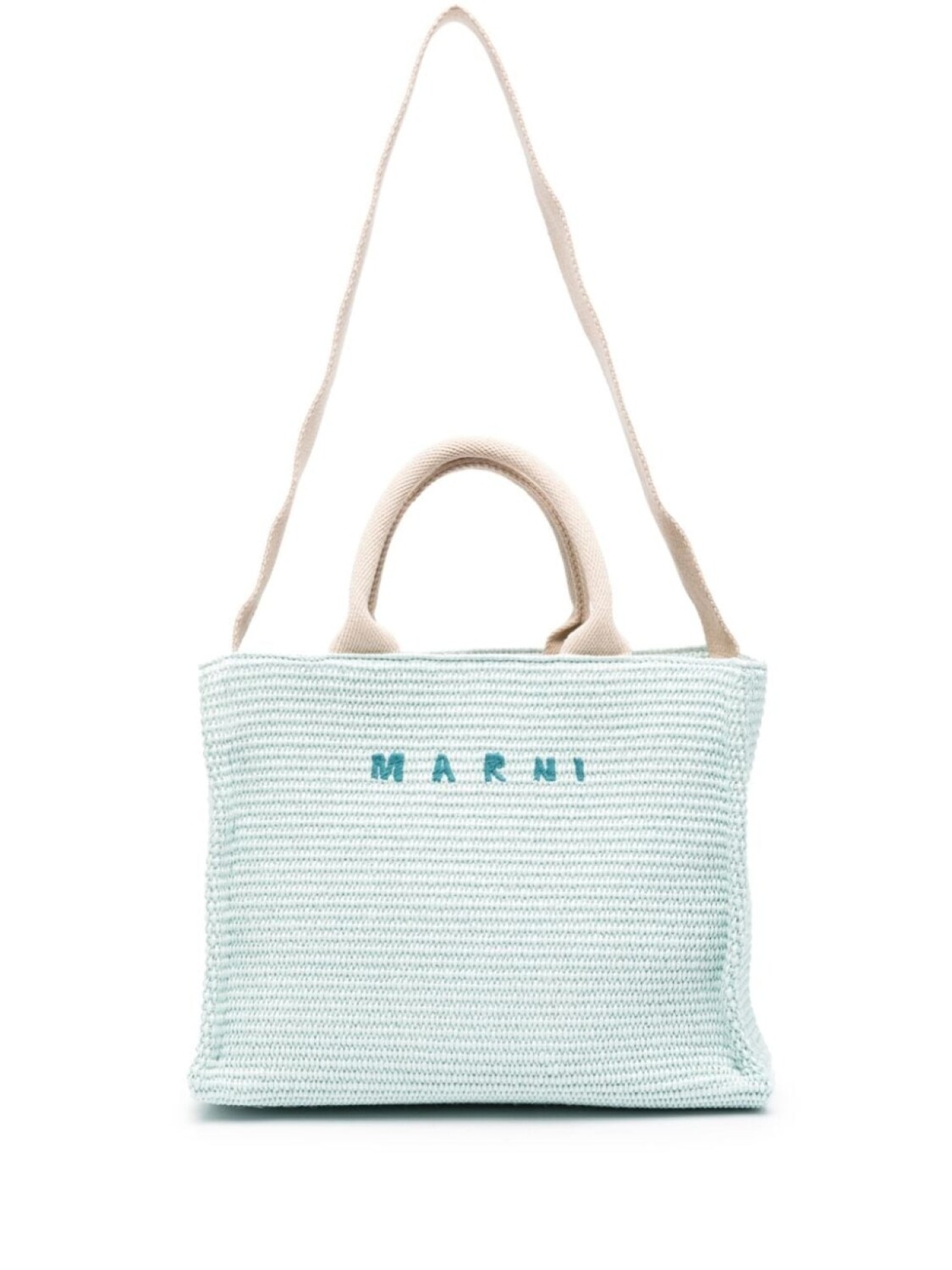 

Marni сумка-тоут из рафии, синий