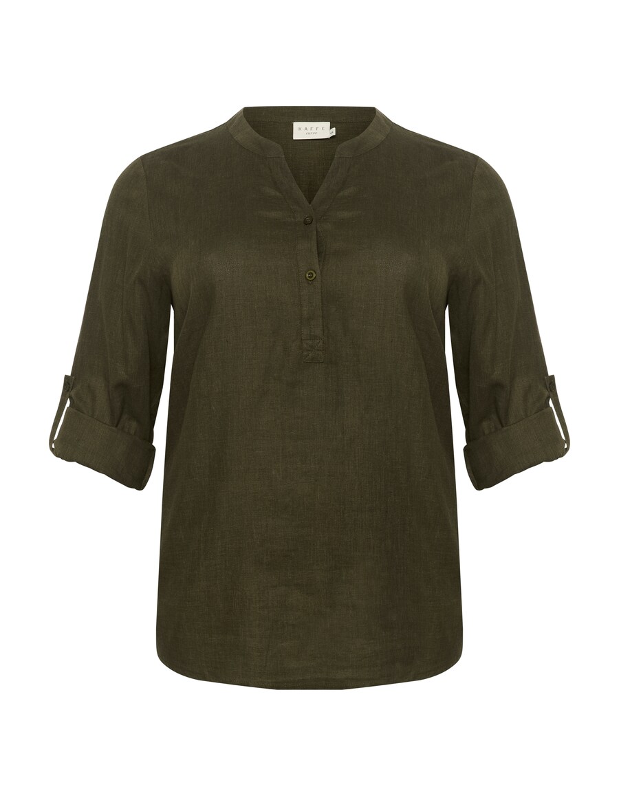 

Блузка KAFFE CURVE Blouse Mille, темно-зеленый