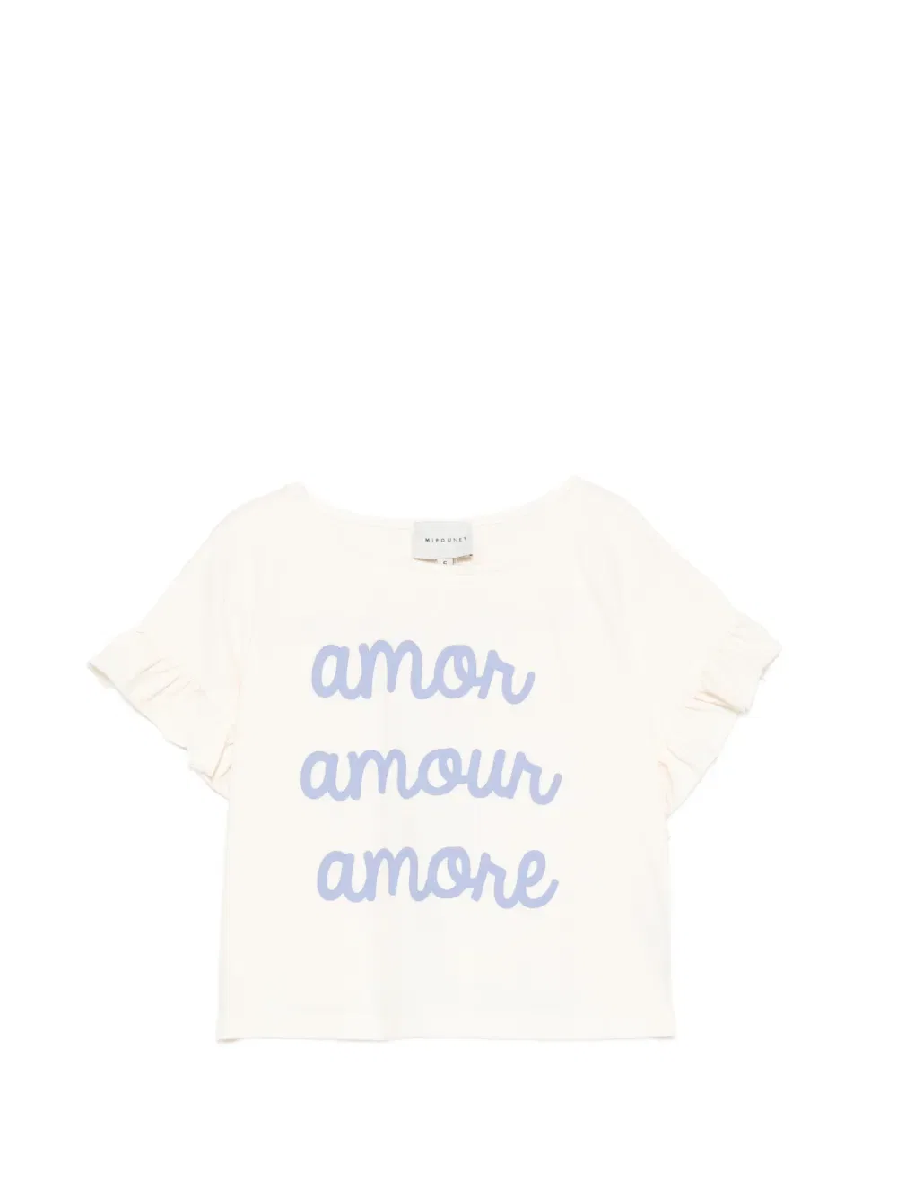 Футболка с рюшами Amour Mipounet, нейтральный