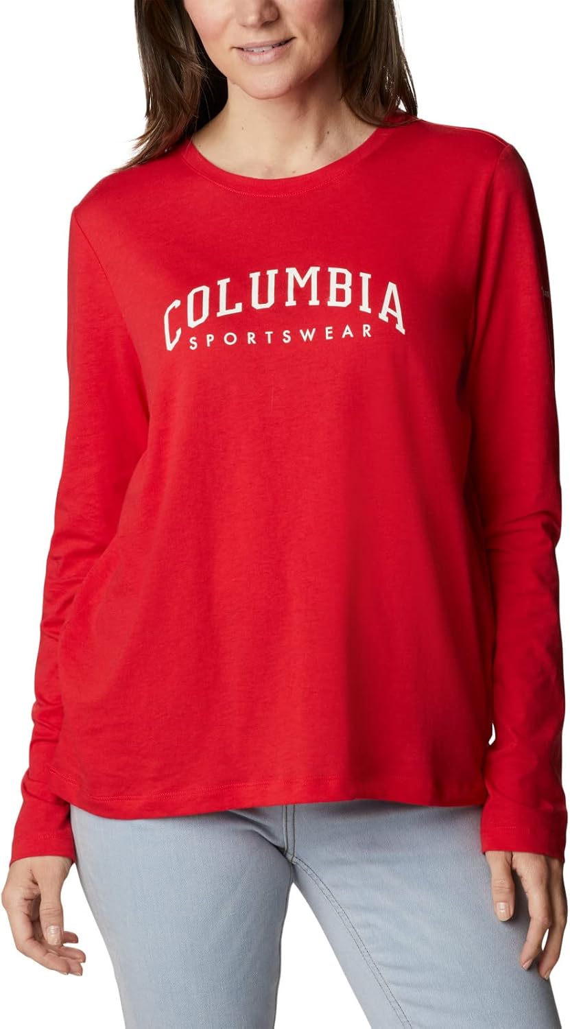 

Columbia Womens Trek Relaxed Long Sleeve TeeФутболка для походов, Red Lily/Columbia Varsity Arch, Красный, Columbia Womens Trek Relaxed Long Sleeve TeeФутболка для походов, Red Lily/Columbia Varsity Arch