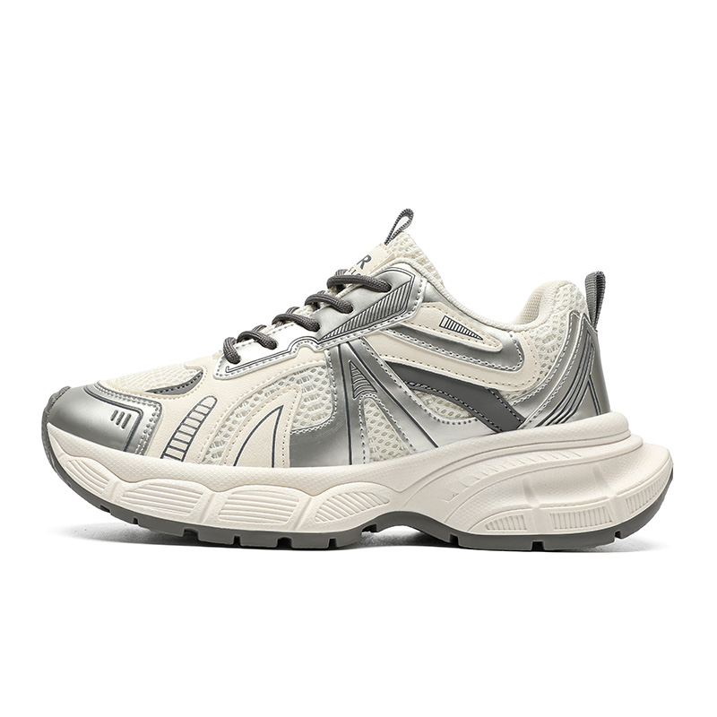 

Низкие массивные кроссовки унисекс ZHR, бежевый серебряный