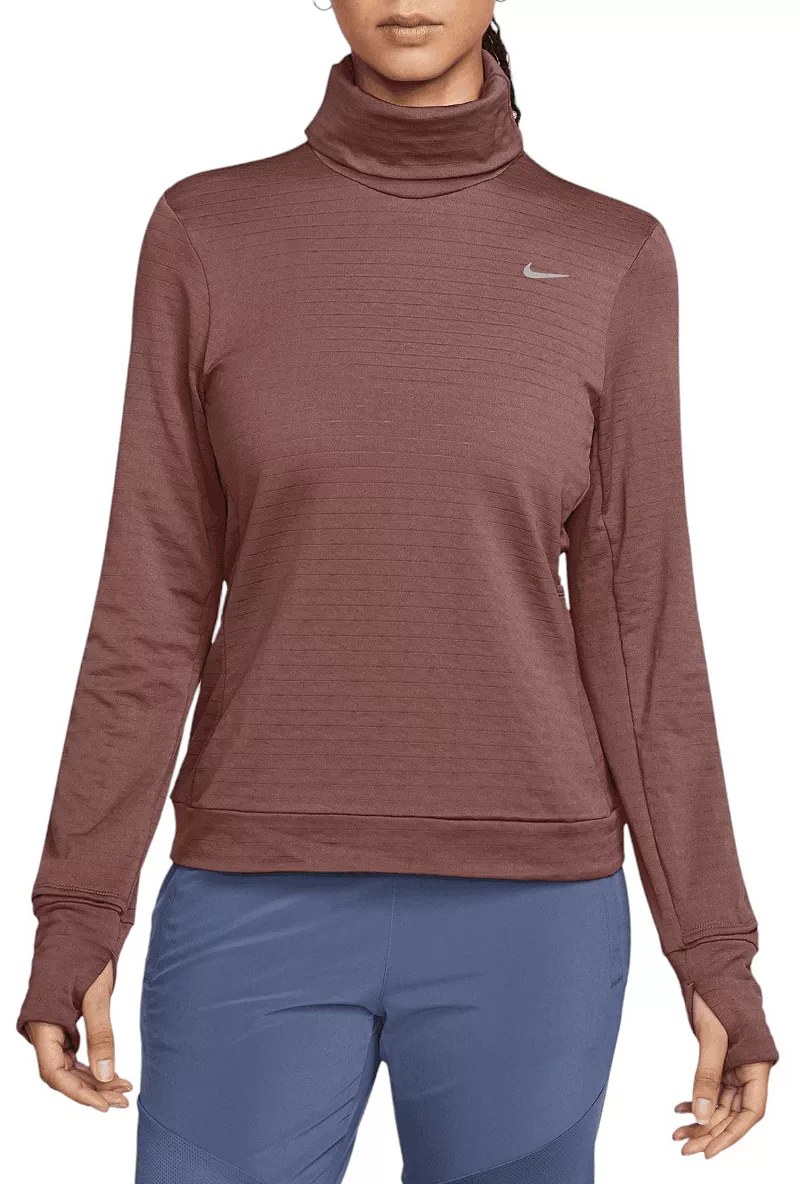 

Женская водолазка для бега Nike Therma-FIT Element Swift, цвет Red Sepia