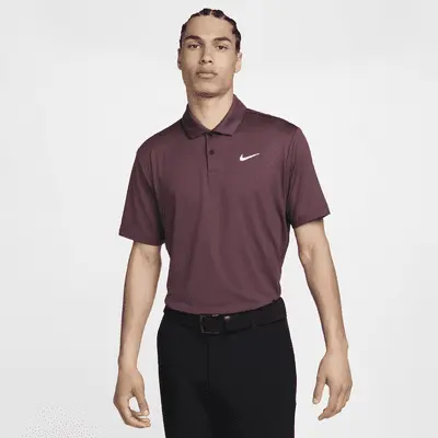 

Футболка Nike Dri-FIT Tour, цвет Burgundy Crush/White