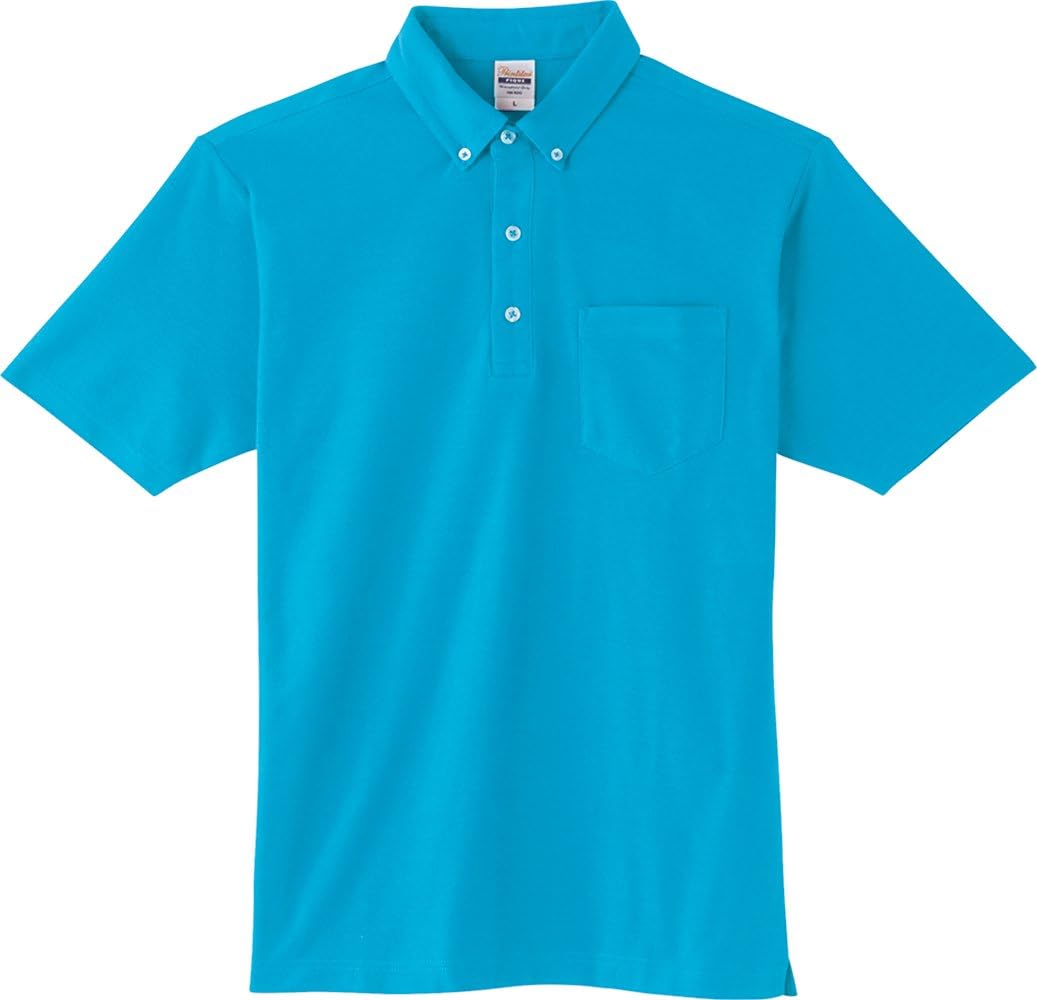 

Мужская поло-рубашка Printstar 00198-BDQ с коротким рукавом, плотность ткани пике 4,9 унции, на пуговицах (с карманами), бирюзовый