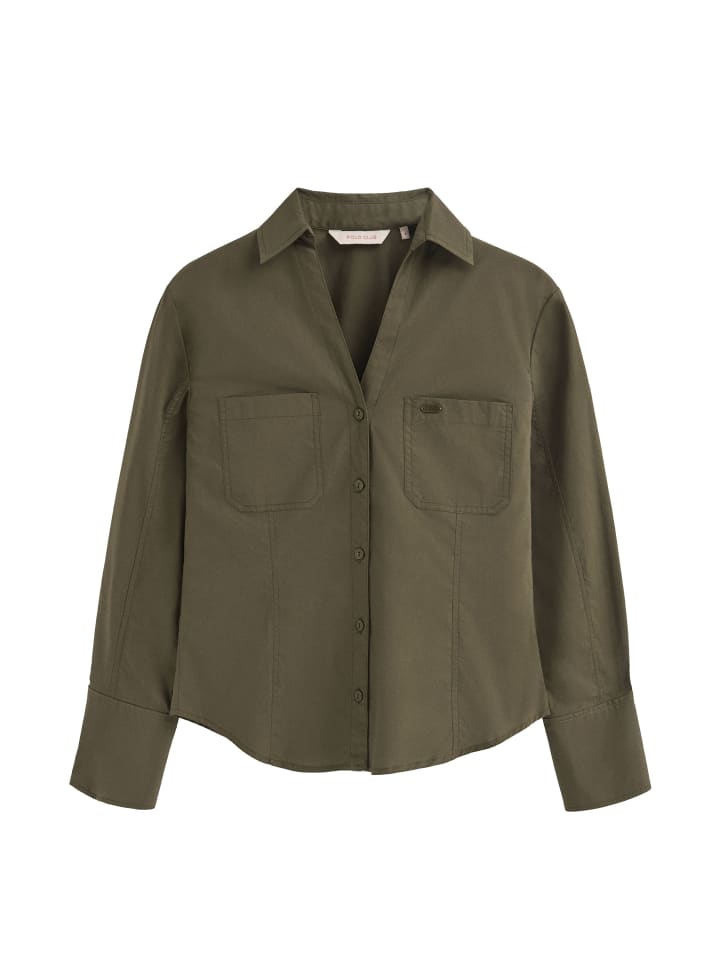 

Рубашка с длинными рукавами оливково-зеленого цвета Polo Club