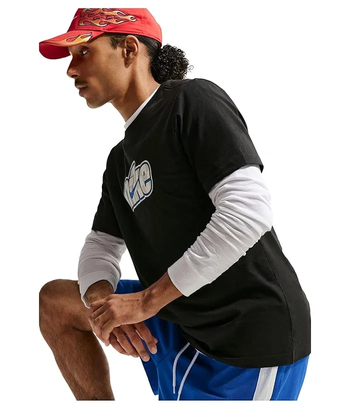 Футболка классическая Sportswear T-Shirt Nike, Black — фото 4