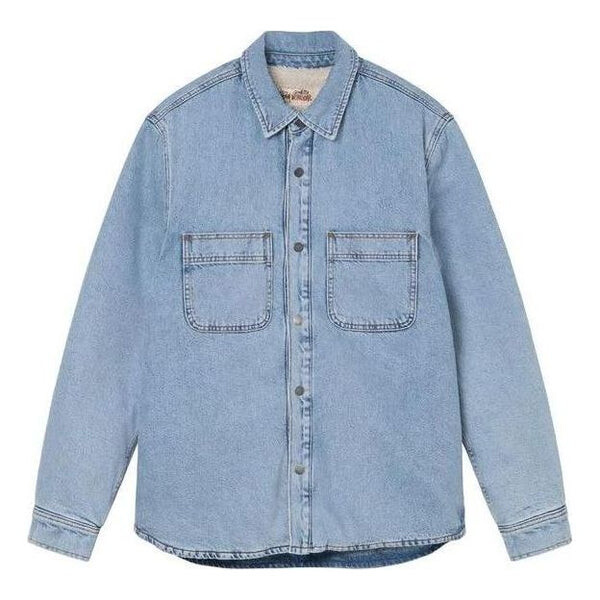 

Рубашка sherpa lined shirt 'blue' Stussy, синий