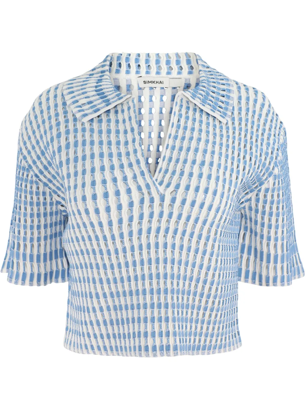 

Укороченный топ-поло Adley Simkhai, синий