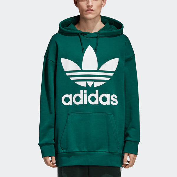 Толстовка adidas originals Tref Over Hood Casual Sports Solid Color Pullover Green, зеленый — фото 3