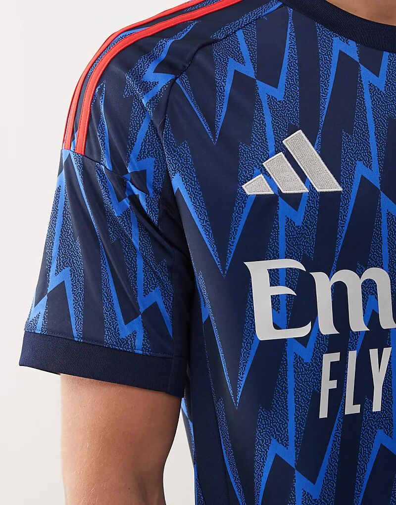 Футболка выездная «Арсенала» Adidas Football 25/26 синего и красного цветов — фото 4