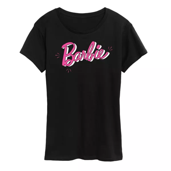 

Женская футболка с графическим логотипом Sketch Barbie, черный