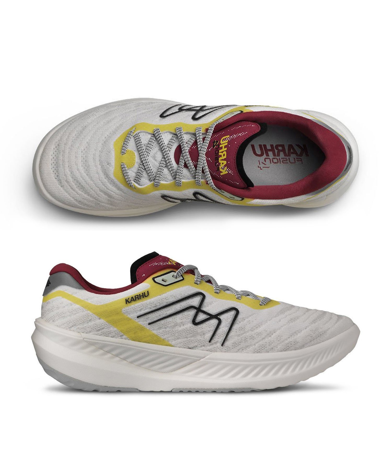 Мужские кроссовки KARHU Fusion 4.0 для бега, Brilliant White/Anemone