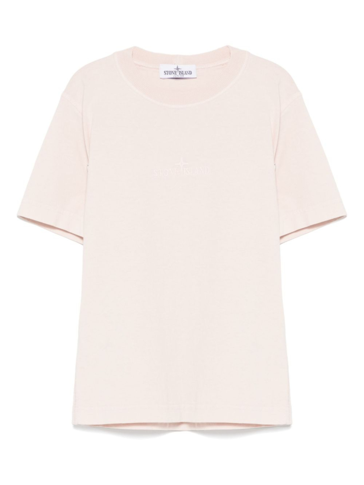 

Футболка с вышитым логотипом Stone Island Junior, розовый