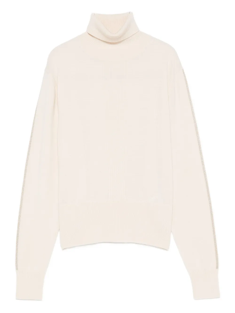 

Шерстяной свитер с воротником-стойкой Patrizia Pepe, белый