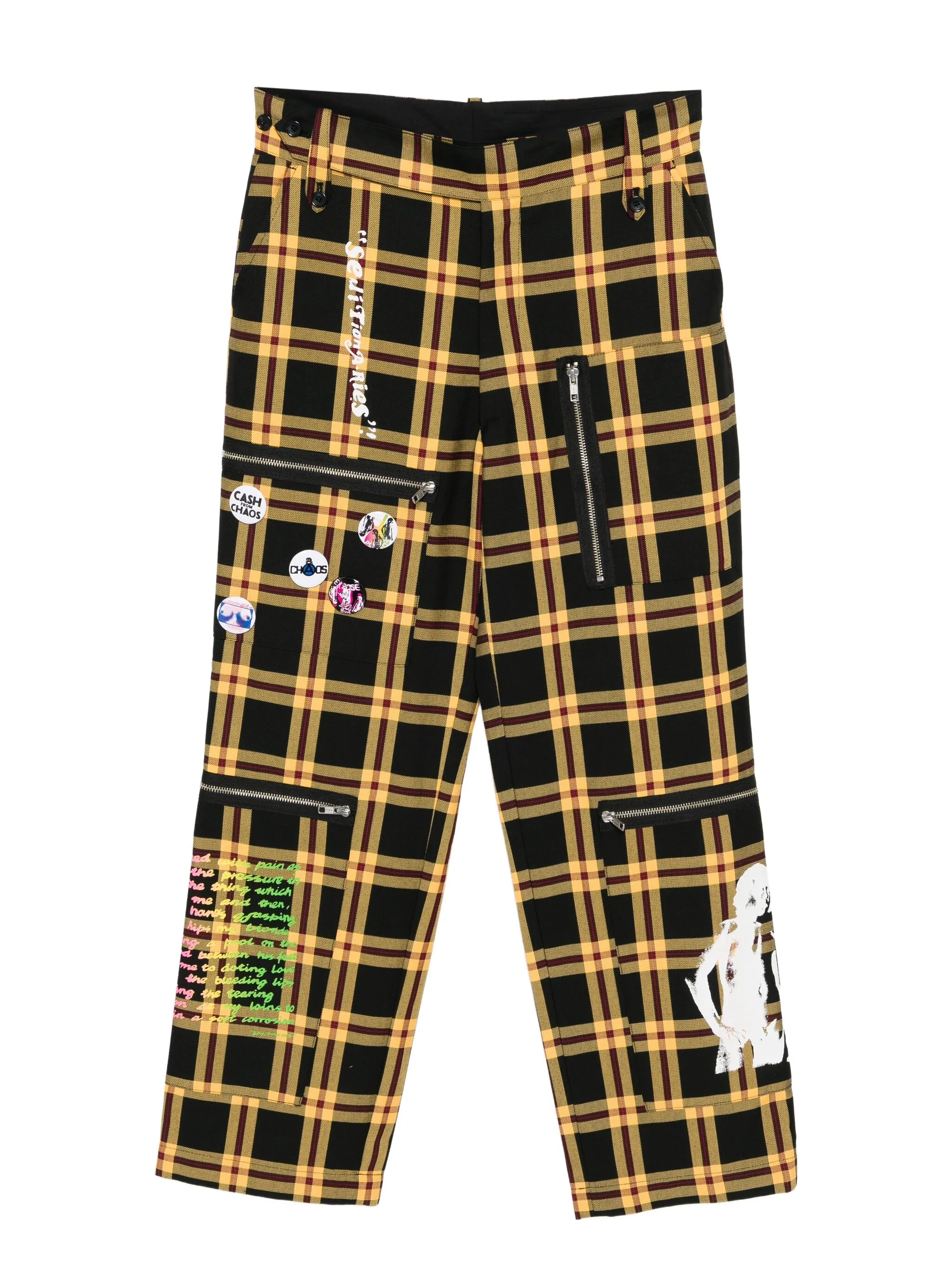 

Зауженные брюки в клетку Kidill, желтый