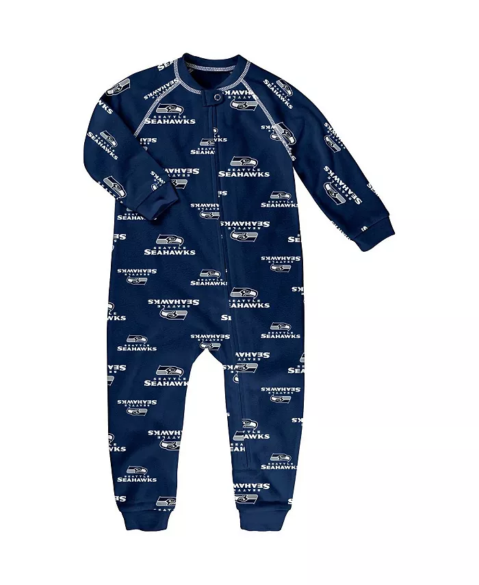 

Джемпер с застежкой-реглан и принтом "Сиэтл Сихокс" для малышей, темно-синий, с застежкой-молнией по всей длине Outerstuff