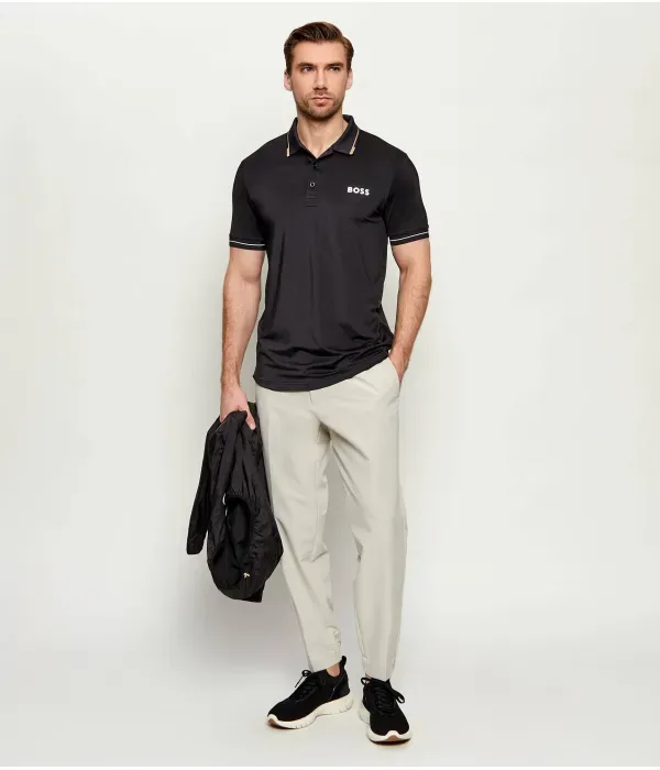 Поло Paul Pro slim fit Boss Green, черный — фото 2